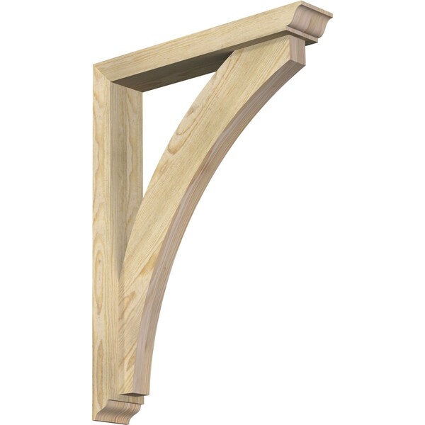 Ekena Millwork Thorton Traditional Rough Sawn Bracket w/ Offset Brace, Douglas Fir, 4"W x 22"D x 30"H BKT0402X22X30THR01RDF - main
